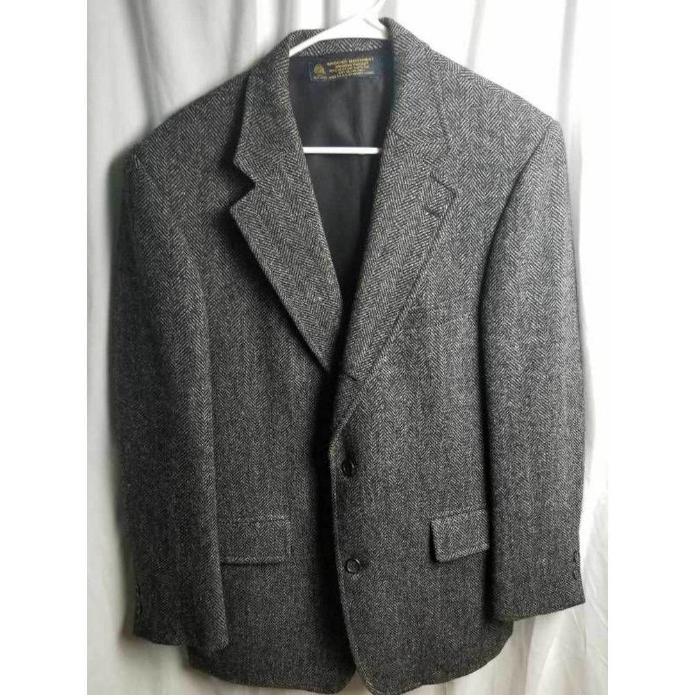 Brooks Brothers Mens Tweed Suit Wool Herringbone M